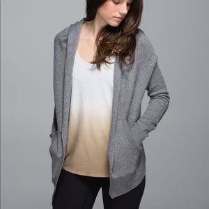 Lululemon Gray Cashmere Hooded Sweater